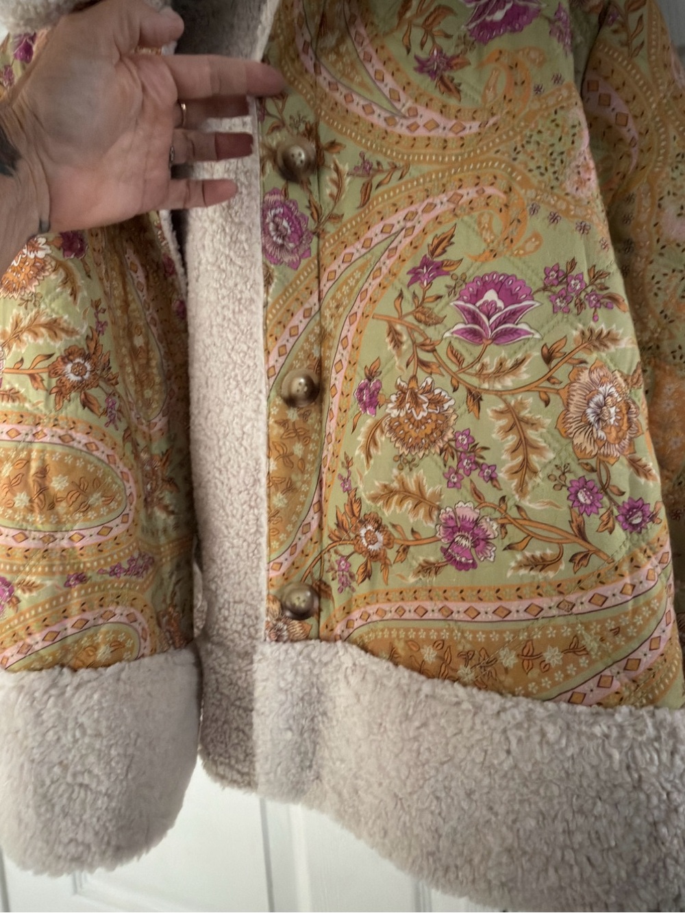 Spell Floral Paisley Belladonna Reversible Jacket BNWT L - Picture 5 of 8
